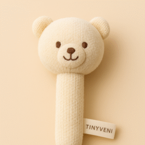 soft bear rattle – cream